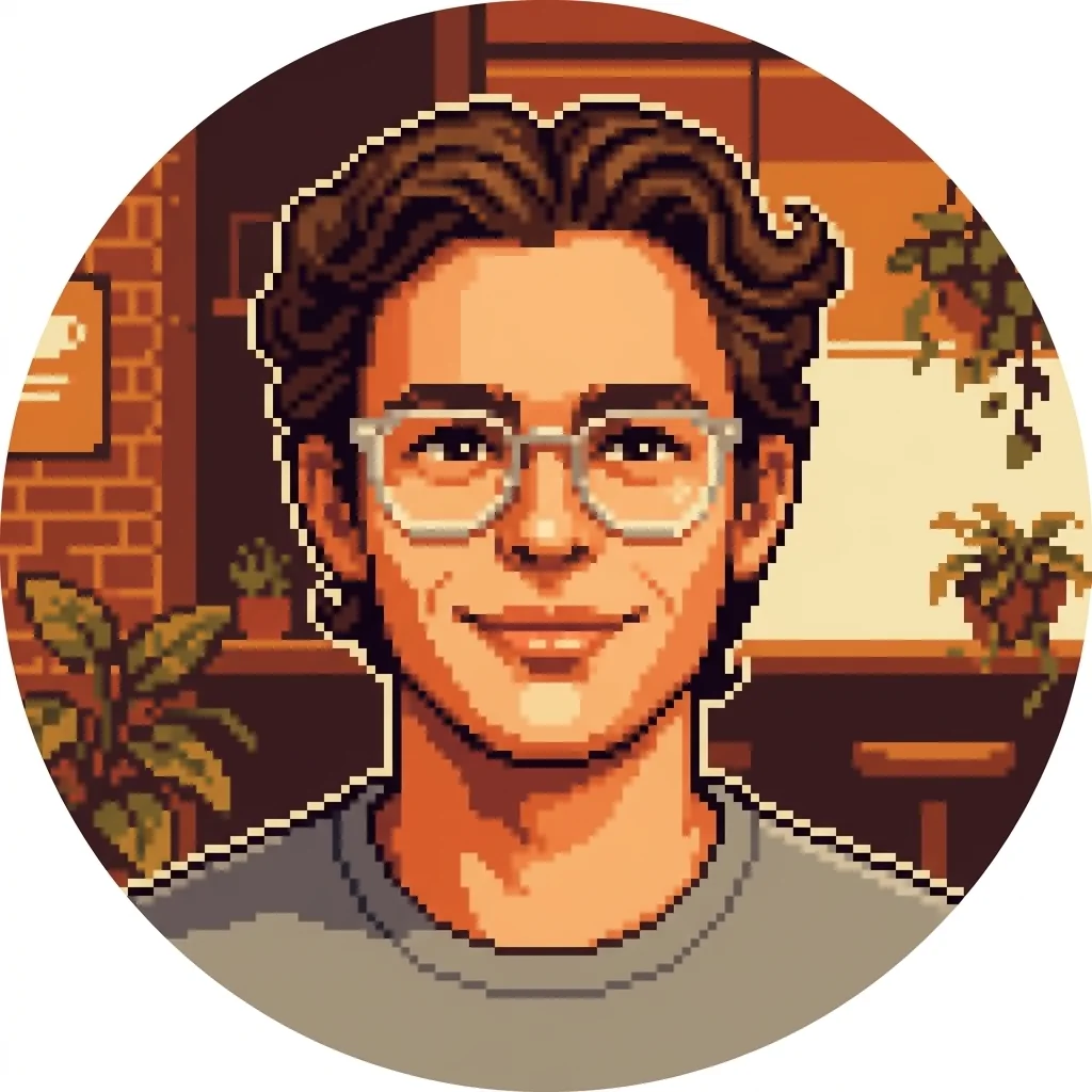 Pixel art portrait of Josh